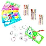 JZK 20x Spirograph Lineal Drawing Set, 10x Geometrisches Lineal + 10x...