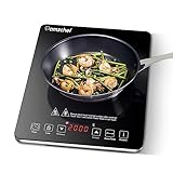 Induktionskochfeld 1 Platte, AMZCHEF Kochplatte Induktion mit ultradünnem Design,...