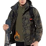 MEETWEE Herren Skijacke 3 in 1, Winterjacke Wasserdicht Softshelljacke...