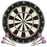 Professionelles Dart-Set mit Dartscheibe aus Sisalstahl, Artikelmaterial: Sisal