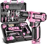 DEKO Werkzeugkoffer Gefüllt, 133-teilig Werkzeug Set für Reparaturen im...