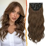 BARSDAR Clip in Extensions, 5 PCS Lange Wellige Clip in Haarverlängerungen...