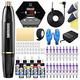Wormhole Tattoo Tattoo Maschine Set Rotary , Netzteil 20 Patronennadeln 8 Tinte...