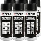 TECPO Thermolack Spray Dose 6X 400ml Auspufflack Autolack Ofenlack Bremssattellack...