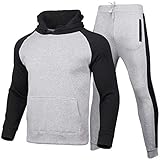 MINYING Trainingsanzug für Herren, Jogging-Set, Herren, Kapuzen-Sweatshirt und Sporthose,...