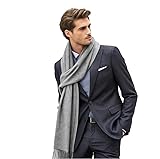 LA FERANI Herrenschal Kaschmir stilvoll dünnn Frühling 185x65 elegant für...