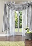 Yaland Voile Transparenter Freihandbogen einfarbig Uni Querbehang Wohnzimmer...