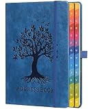 Adressbuch mit farbenfrohen alphabetischen Registerkarten (21,3 x 14,8 cm) -...