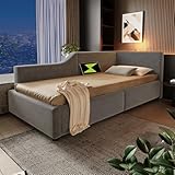 LuxeLiving Polsterbett 90x200 cm Tagesbett, Bettgestell mit hydraulischem Stauraum,...