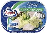 Appel Heringsfilets in Dill-Kräuter-Creme, 10er Pack Konserven, Fisch in...