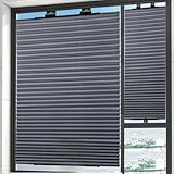 YHBZ Saugnapfplissee für Tür und Fenster,Faltrollo für Balkon,Verdunkelungsvorhang ohne...