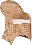 Esszimmer-Sessel Rattan Rattan Korbsessel Esszimmerstuhl Korb Sessel Korbstuhl mit...