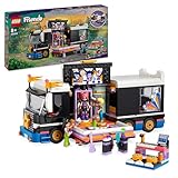 LEGO Friends Popstar-Tourbus, Musik-Set mit LKW-Spielzeug und 4 Figuren, fördert die...