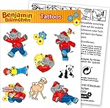 9-tlg. Tattoo-Set * BENJAMIN BLÜMCHEN * als Mitgebsel oder Geschenk | Sticker...