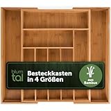 Blumtal Besteckkasten aus Bambus - größenverstellbarer Schubladentrenner...