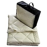 Merino Schaf-Schurwoll Winterdecke in 155x220 cm Schurwoll Winterbett Duo-Bett...