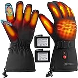 TuDou Beheizbare Handschuhe Für Herren Damen, 5000 MAh Akkus Winter...