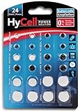 HyCell 24x Knopfzellen-Sparset/Je 2X CR2032 CR2025 CR2016 CR1620 LR41 LR43 LR44 LR626...