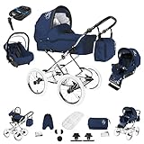 Bebebi Loving | 4 in 1 Kombi Kinderwagen | ISOFIX Set | Farbe: Blue Tender Peak