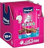 Vitakraft Cat Stick Classic, Katzen Leckerli, fleischiger Stick, mit Lachs,...