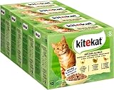 Kitekat Katzenfutter Nassfutter Geflügel-Allerlei in Gelee, 48 Portionsbeutel (4 x 12 x...