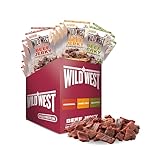 Wild West Beef Jerky, Mix Box 60g, 12er Pack mit 4x Original, 4x Honey BBQ, 4x Jalapeno,...