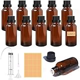 Furuising 10 Stück 30ml Tropfflasche,Braunglasflasche,Wiederverwendbar Glasflaschen...
