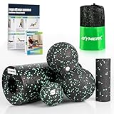 Gymerk Faszienroller Set mit Großer Duoball, Faszienball und faszienrolle klein, Faszien...