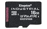 Kingston Industrial microSD -16GB microSDHC Industrial C10 A1 pSLC Karte Einzelpackung...