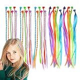 VIKSAUN 30 Stück Bunte Haarsträhnen mit Haarclips,Geflochtene Haar Geflecht...