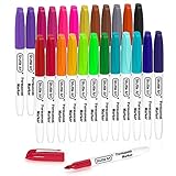 Shuttle Art Permanent Marker fein, 24 Permanent Marker bunt mit feiner Spitze, Folienstift...