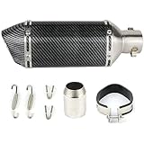 Vanwoke Universeller Motorrad-Auspuff 38-51mm mit abnehmbarem DB Killer, Motorrad-Auspuff...