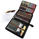 YJYHART 72 Buntstifte Set,Professionell Bleistift Zeichnen Set für Skizzieren...