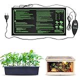 Heizmatte für Sämlinge mit digitalem Zeitschaltuhr-Thermostat, 50 x 25 cm, wasserdichte...