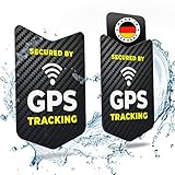 tagplus® Premium GPS Fahrrad Aufkleber [2 STK.] mit bombenfester Klebekraft für...