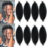Marley Twist Braiding Hair 12 Inch Springy Afro Twist Hair 8 Packs Pre-Separated Braiding...