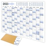 XXL Wandkalender 2023 groß (90x60cm) - Jahresplaner 2023 quer als Kalender für...