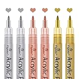 TYREE Acryl Lack Stifte - Gold-, Silber- und Rosé Gold Lack Stifte, Metallisch Marker...