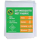 Weißes Moskitonetz 3x3 oder 3x6 Meter Netz | Insektennetz für Gartendecke, Terrasse,...