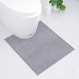 Homaxy Chenille Badezimmerteppich rutschfeste Weiches Vorleger Toilette mit...