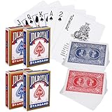 Partideal 4 X 56 Pokerkarten,Playing Cards,Karten Spielkarten, Wasserdicht Poker Karten...