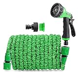 WESEN Flexibler Gartenschlauch 5m 10m 15m 20m 30m 37.5m 45m 50m 60m, Schlauch...