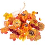 HAKACC Künstliche Früchte Set, 49 Stück Erntefrüchte Künstlichen...