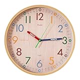 K&L Wall Art Lernuhr Kinder Wanduhr lautlos Kinderuhr modern Mädchen Jungenuhr ohne...