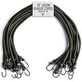 Pluvios - 18' (45CM) Robuste Spanngummis mit Haken - 10er-Pack - Größenwahl - Elastische...