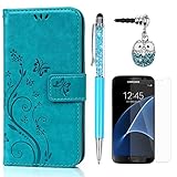 S7 Hülle Case KASOS Handyhülle Brieftasche Book Type PU Leder Tasche Gemalt...
