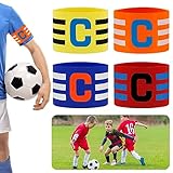 4 Stück Kapitänsbinde Fußball Armbinde Verstellbare Captain Armband...