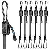 Verstellbar Spanngummi mit Karabiner Haken, 6 Stück Expander mit Karabiner,...