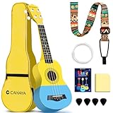 CAHAYA Sopran-Ukulele mit Gigbag für Kinder Anfänger: Linde Material Ukulele...