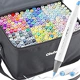 Ohuhu Graffiti Stifte, Pinsel Marker Stift mit 216 Farben doppelseitige...